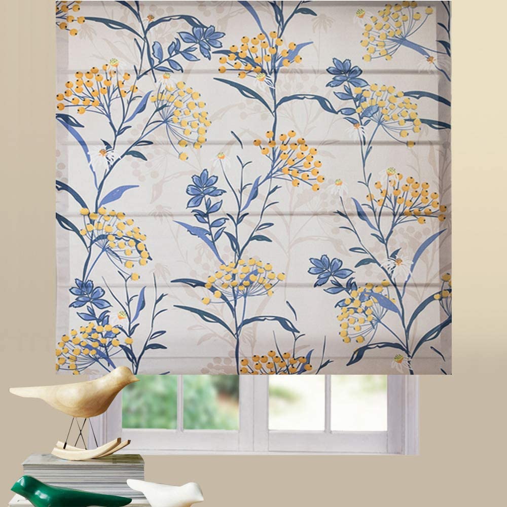 roman blinds floral