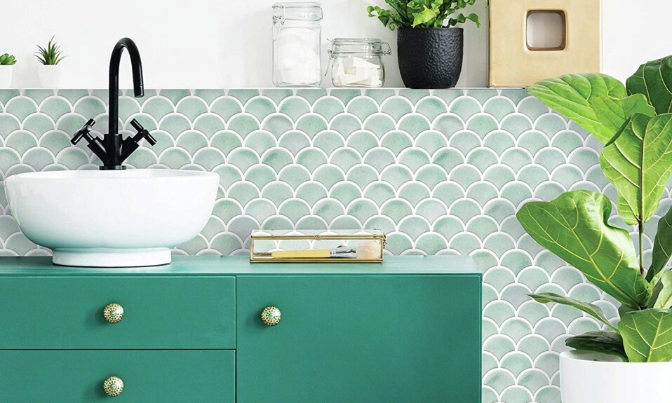 scallop tiles bathroom