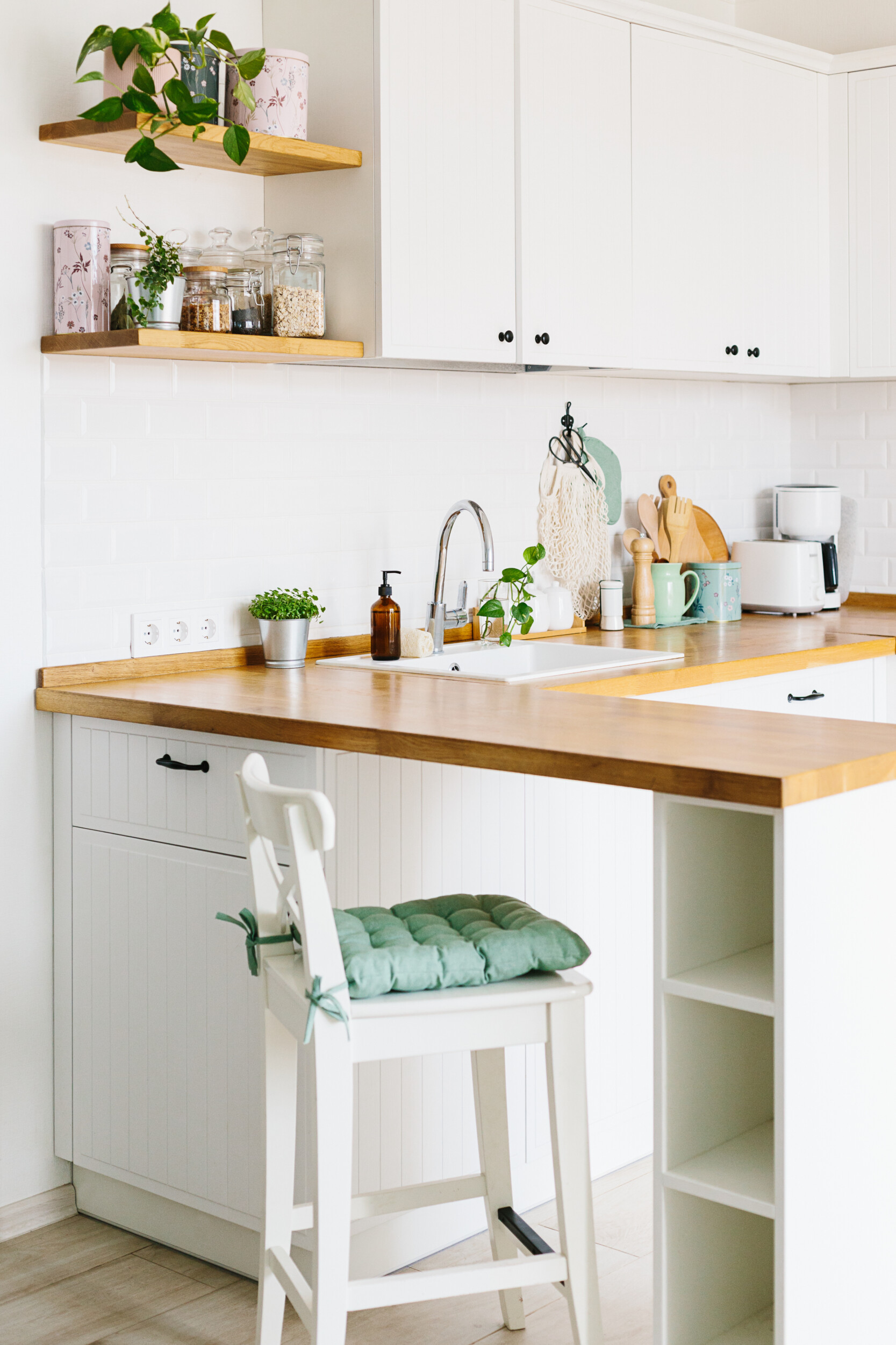 small kitchen shelves