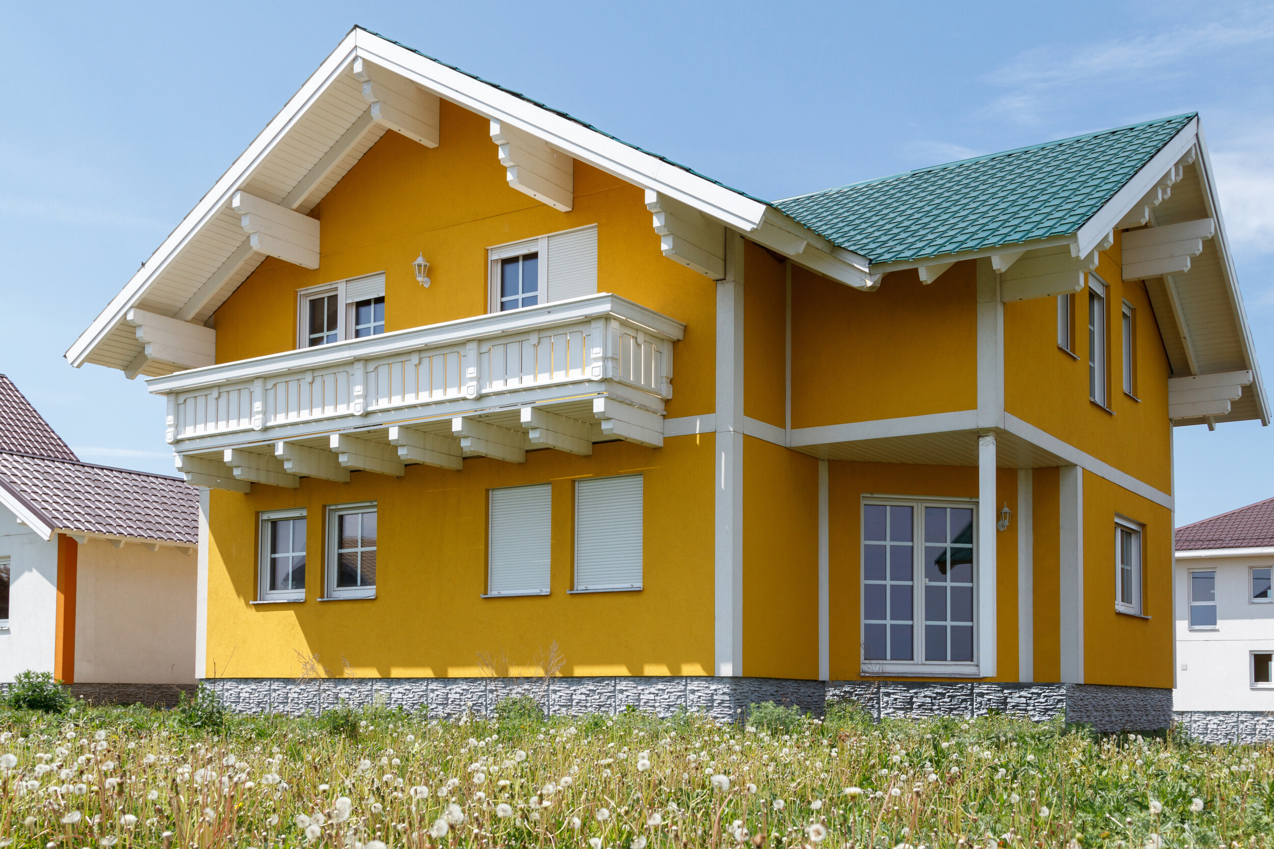 sunny yellow house exterior