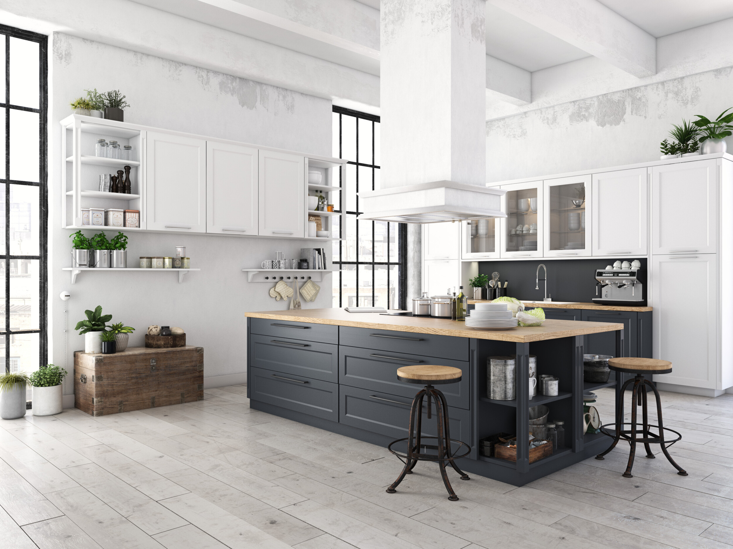 urban modern kitchen interior