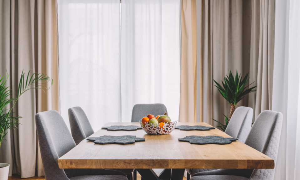 wooden dining table