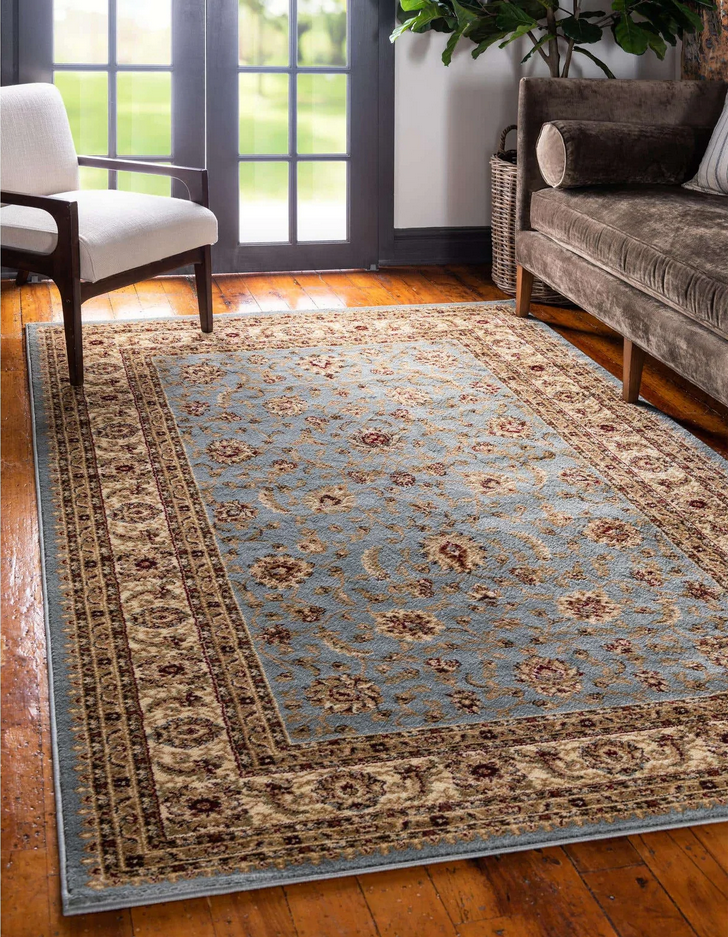 Blue Antique Style Area Rug