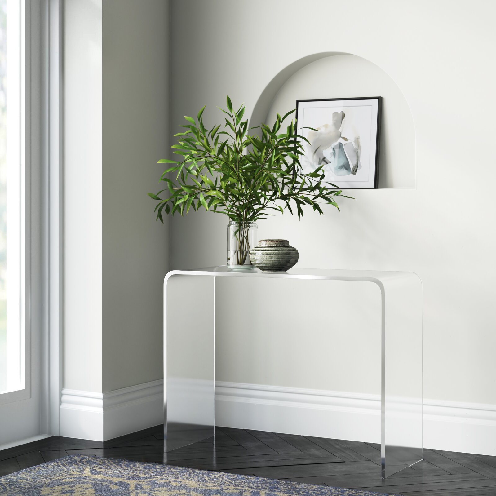 Clear Acrylic Console Table