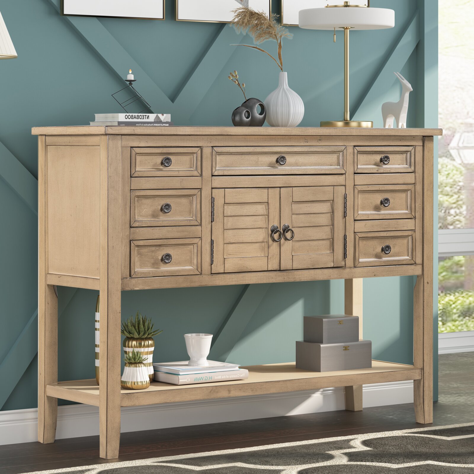 Console With Multiple Drawers for Extra Storage