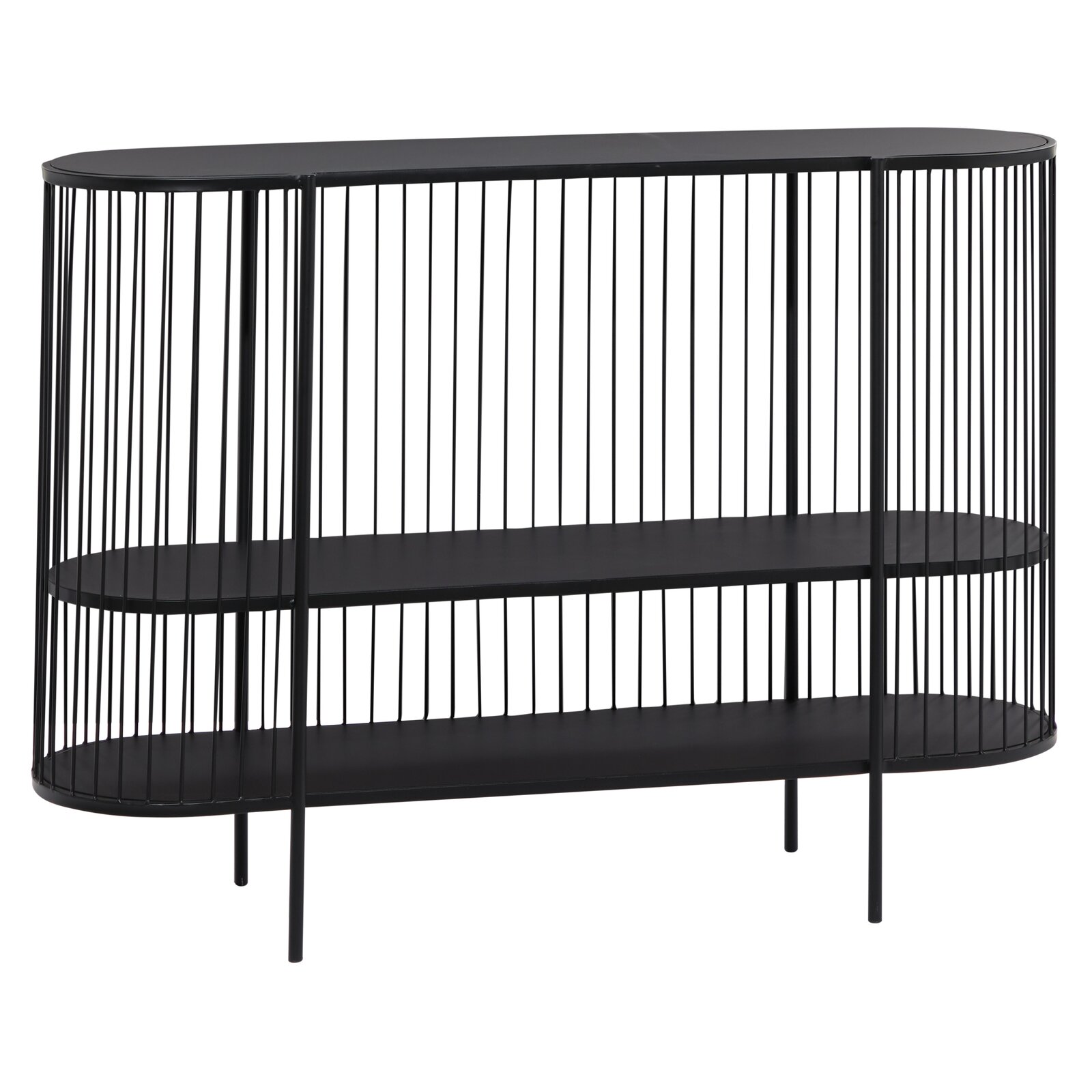 Contemporary Black Iron Console Table