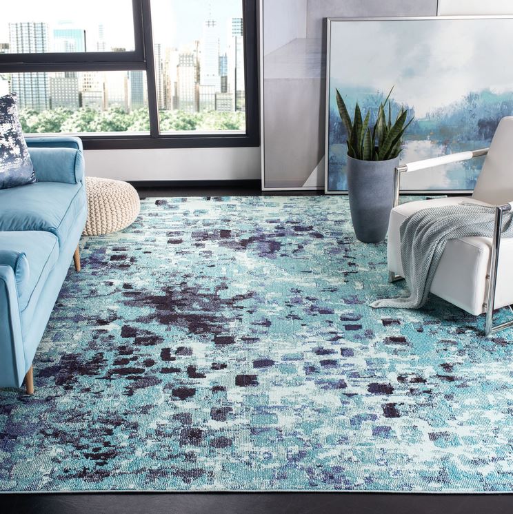 15 Beautiful Rugs That Go With Blue, Red Rug Blue Couch