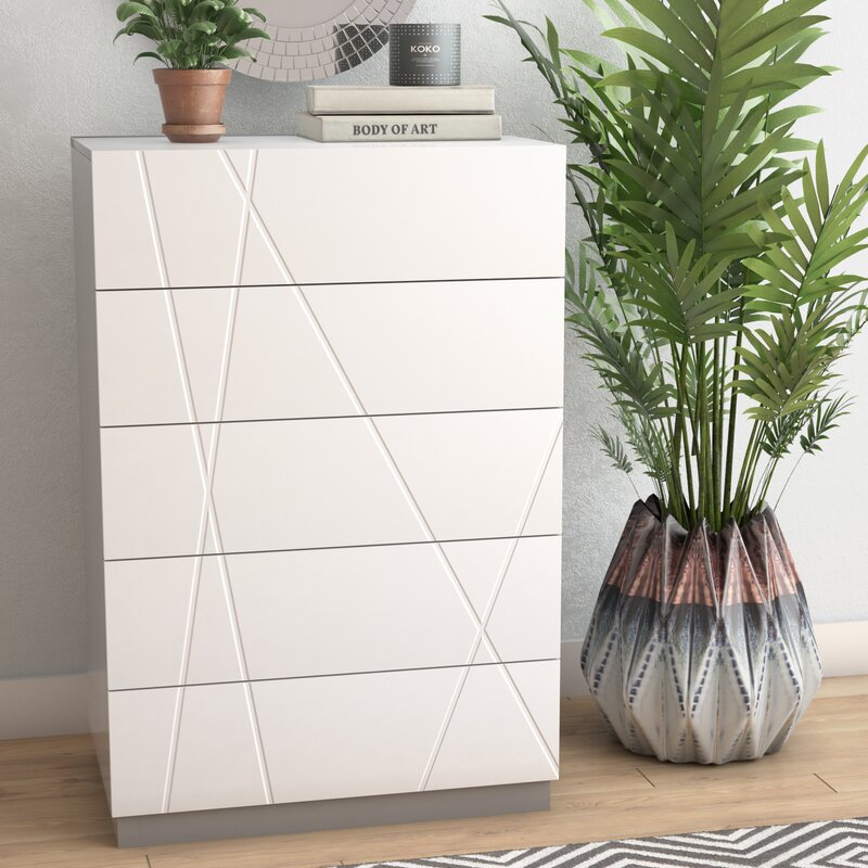 contemporary geometric design dresser