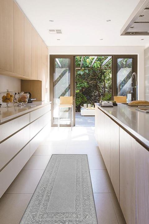 gray kitchen rug