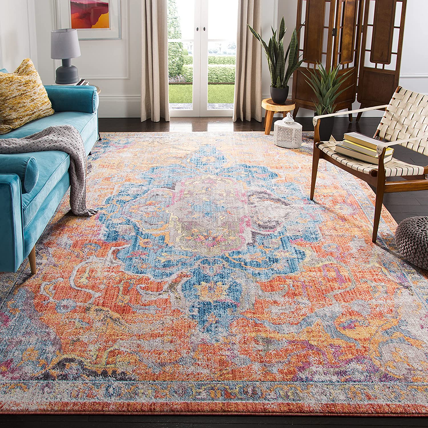 15 Beautiful Rugs That Go With Blue, What Colour Rug Goes With Dark Blue Sofa