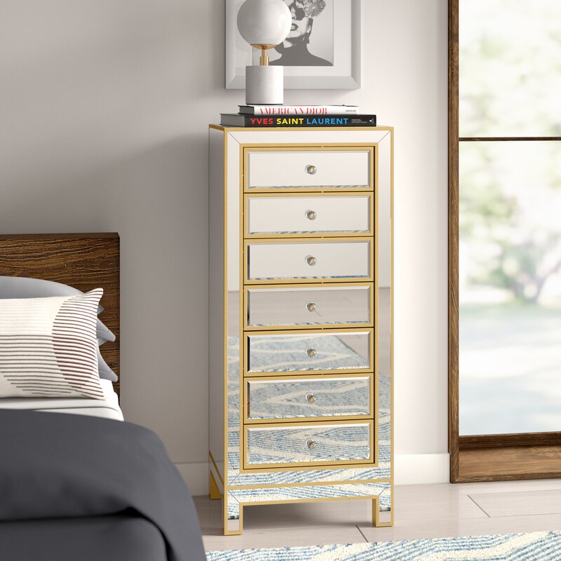 tall mirrored dresser