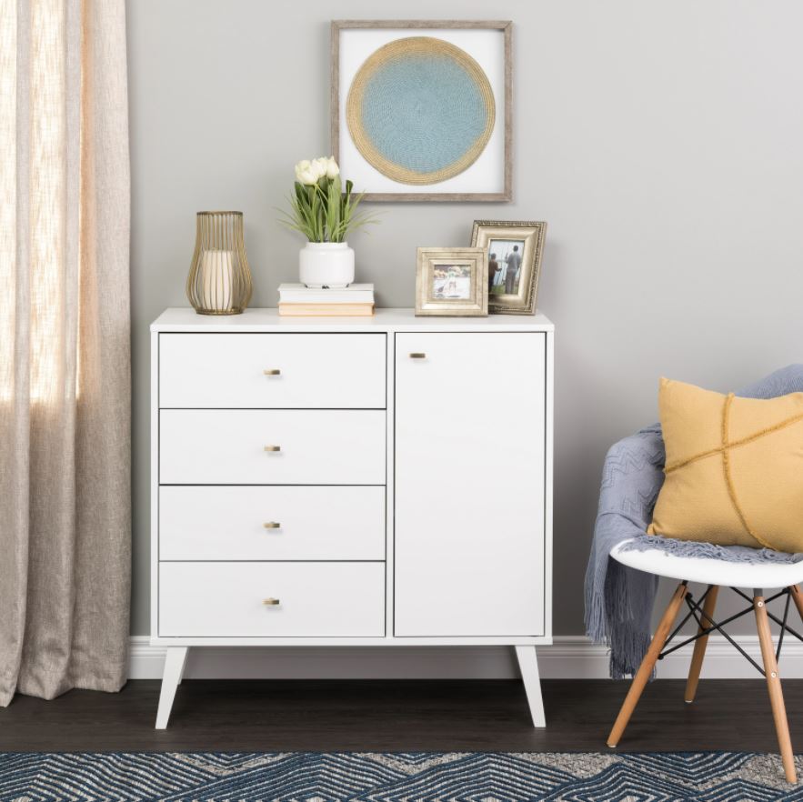 white dresser with extra storage