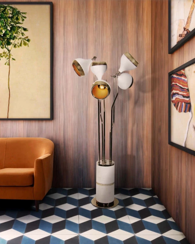 lampa stojąca mid-century modern