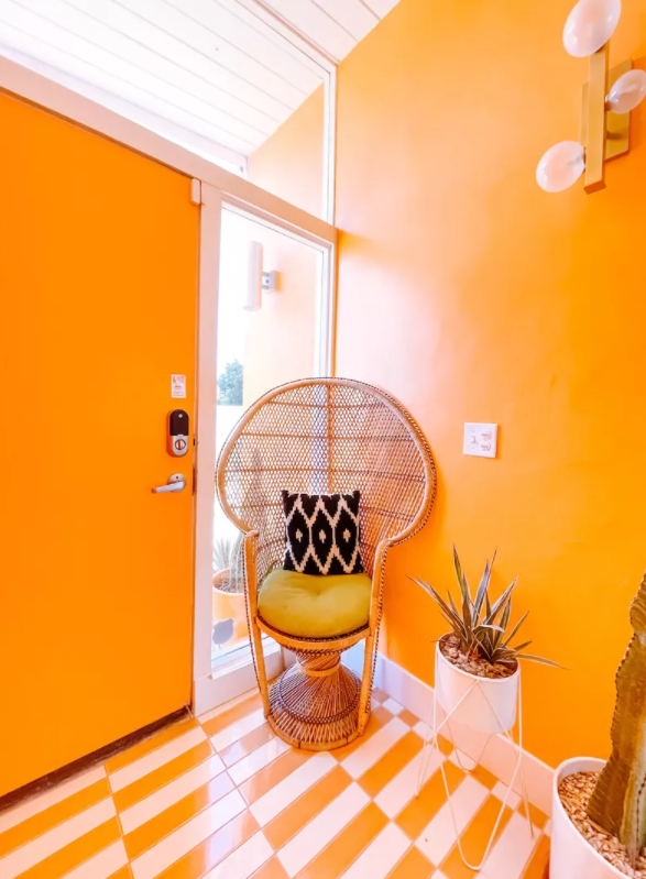 rattanowy fotel boho
