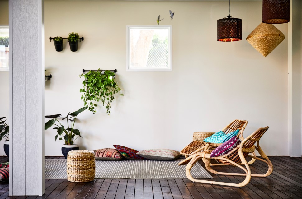 outdoor terrace area used yoga