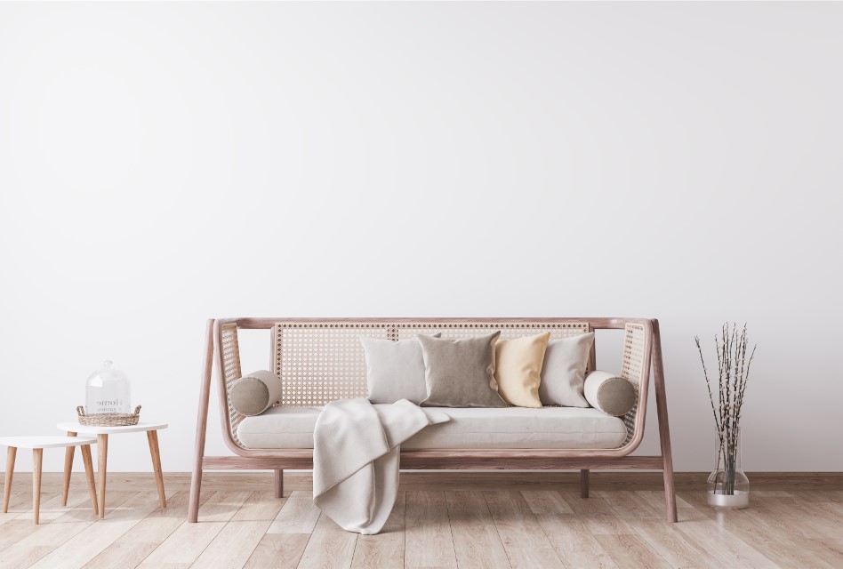 stylish modern wooden living room white