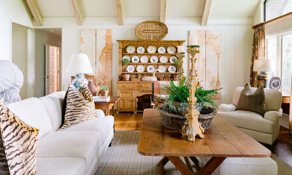 Farmhouse-Style White Washed & Brown Wood Spice Rack